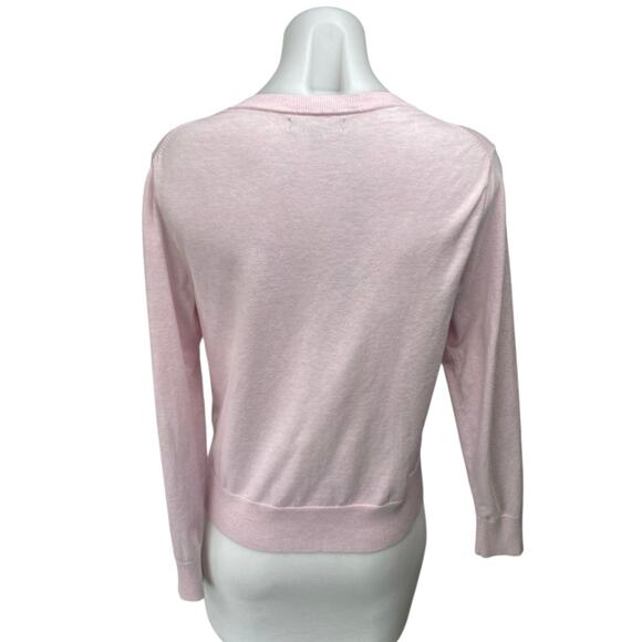Banana Republic Pink Long Sleeve Button Down Stretch Cardigan Sweater Top Size S - Picture 2 of 3
